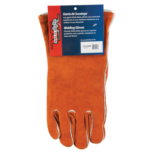 610-0328R Gants de soudage de premi&egrave;re qualit&eacute; Comfoflex, Cuir de vache refendu, Taille Grand