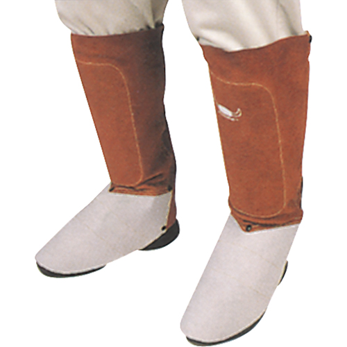 TTU390 Leather Spats, 6" L, Lava Brown