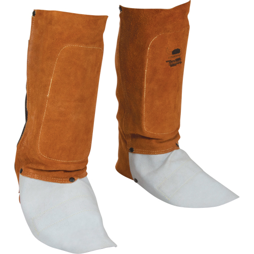 TTU391 Leather Spats, 14" L, Lava Brown