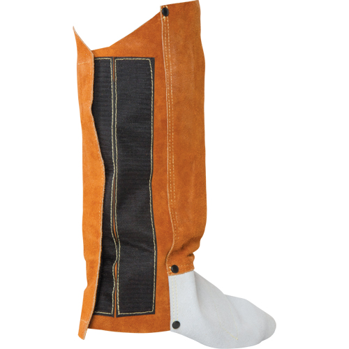 TTU391 Leather Spats, 14" L, Lava Brown