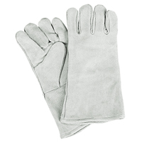 SAO130 Standard-Duty Welder's Gloves, Split Cowhide, Size Large