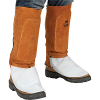 TTU391 Leather Spats, 14" L, Lava Brown