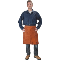 TTU392 Leather Apron, Waist, 24" L, Lava Brown