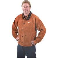 SHJ676 Welding Jacket, Leather, 4X-Large, Lava Brown